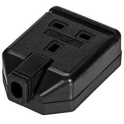 Extension Leads Permaplug 13A 1 Gang Trailing Socket Black - Extension Leads Permaplug 13A 1 Gang Trailing Socket Black