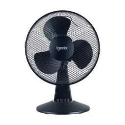 COOLING FANS Igenix 12" Desk Fan Black - COOLING FANS Igenix 12" Desk Fan Black