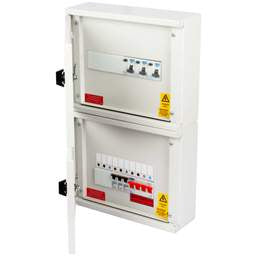 ev charger Proteus EV 3 Way TP+N Populated Distribution Board with 100A Mains Incomer / RCDs - ev charger Proteus EV 3 Way TP+N Populated Distribution Board with 100A Mains Incomer / RCDs
