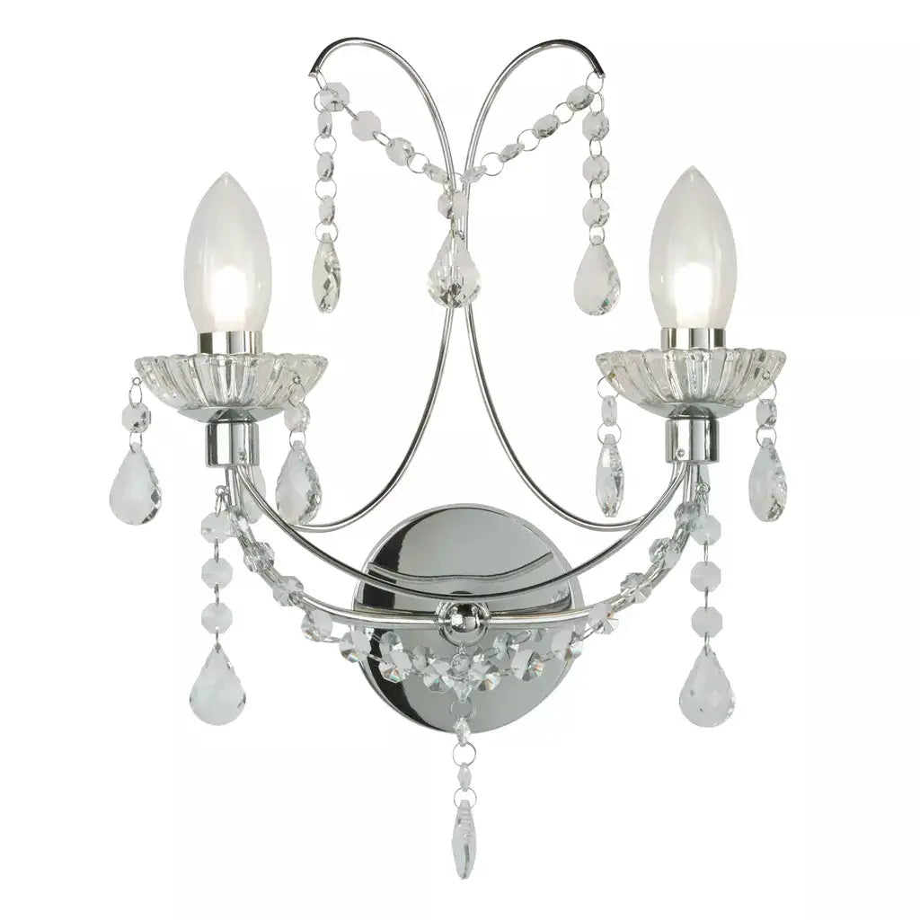 searchlight wall lights Autumn 2LT Bathroom Wall Light - Chrome Metal - searchlight wall lights Autumn 2LT Bathroom Wall Light - Chrome Metal