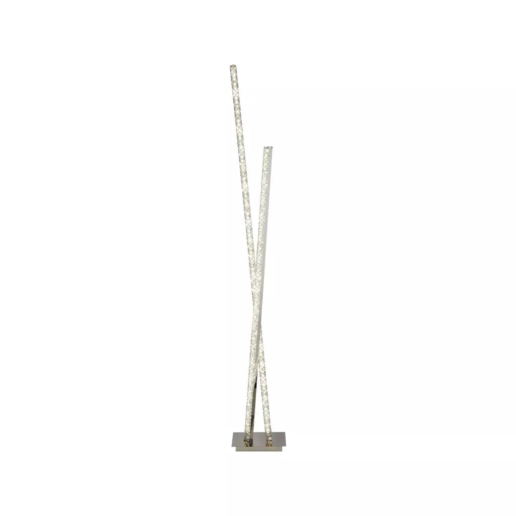 Searchlight Table Lamps Clover Floor Lamp - Chrome Metal & Clear Crystal - Floor Lamps Searchlight Table Lamps Clover Floor Lamp - Chrome Metal & Clear Crystal Floor Lamps