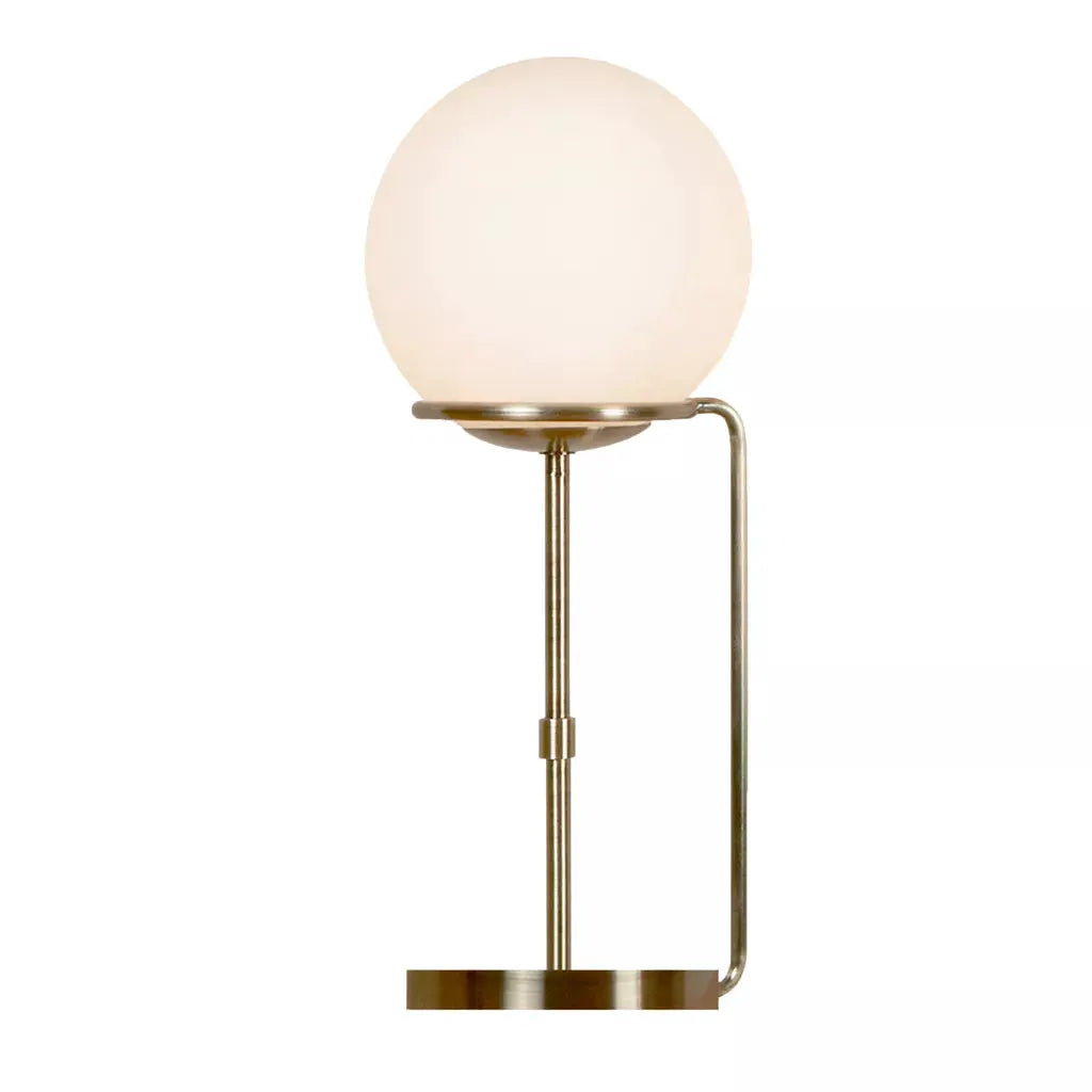searchlight table lamps Sphere Table Lamp - Antique Brass Metal & Opal Glass - searchlight table lamps Sphere Table Lamp - Antique Brass Metal & Opal Glass