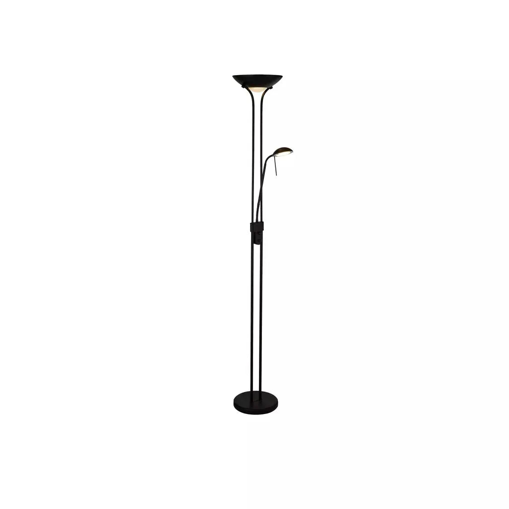 Searchlight Table Lamps Mother & Child Floor Lamp - Matt Black Metal & Glass - Floor Lamps Searchlight Table Lamps Mother & Child Floor Lamp - Matt Black Metal & Glass Floor Lamps