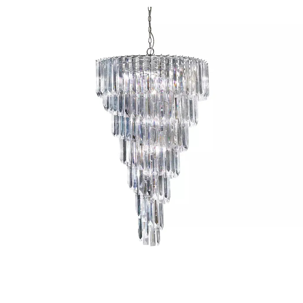 searchlight chandlier Sigma 9Lt Chandelier - Chrome Metal & Acrylic - searchlight chandlier Sigma 9Lt Chandelier - Chrome Metal & Acrylic