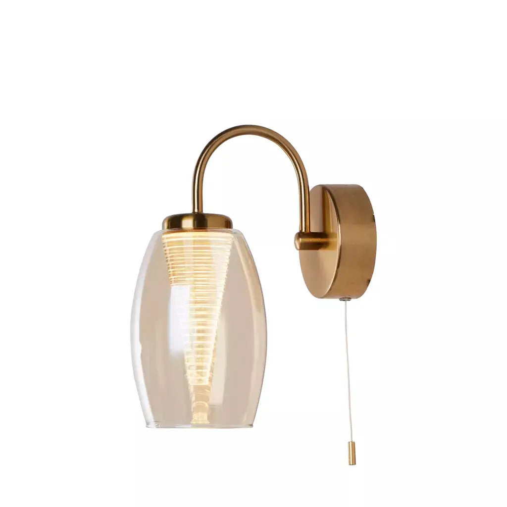 searchlight wall lights Cyclone Wall Light - Bronze Metal & Champagne Glass - searchlight wall lights Cyclone Wall Light - Bronze Metal & Champagne Glass