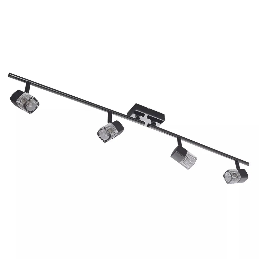 searchlight spots Blocs 4Lt Split Bar Spotlight - Chrome & Clear Glass - searchlight spots Blocs 4Lt Split Bar Spotlight - Chrome & Clear Glass
