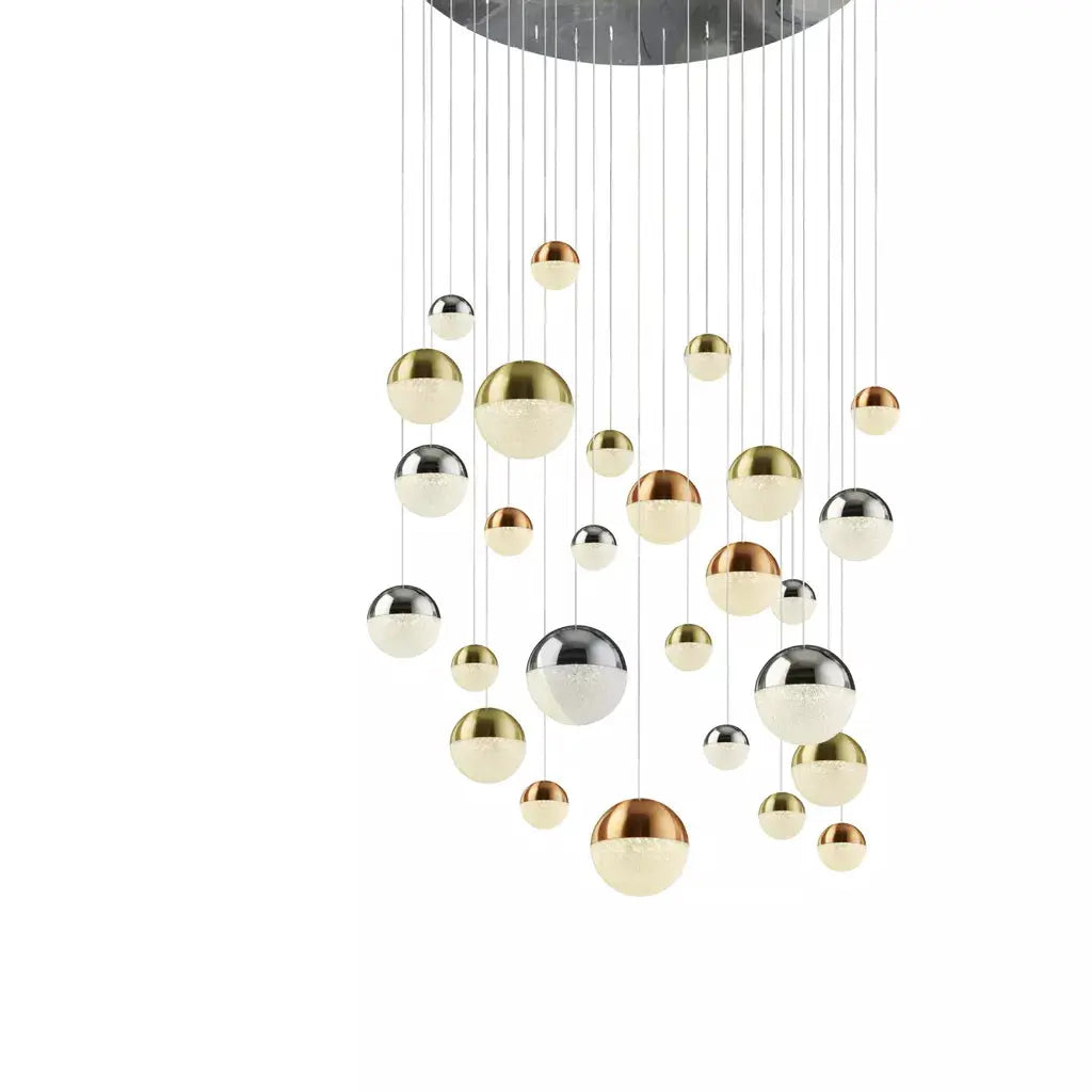 searchlight ceiling lights Planets 27Lt Multi-Drop - Copper, Chrome & Satin Brass - Ceiling Lights searchlight ceiling lights Planets 27Lt Multi-Drop - Copper, Chrome & Satin Brass Ceiling Lights