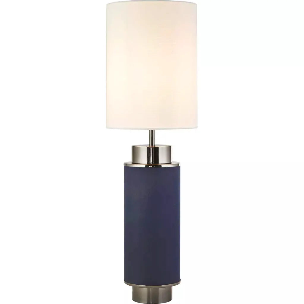 searchlight table lamps Flask Table Lamp - Black Nickel, Navy & White Linen - searchlight table lamps Flask Table Lamp - Black Nickel, Navy & White Linen