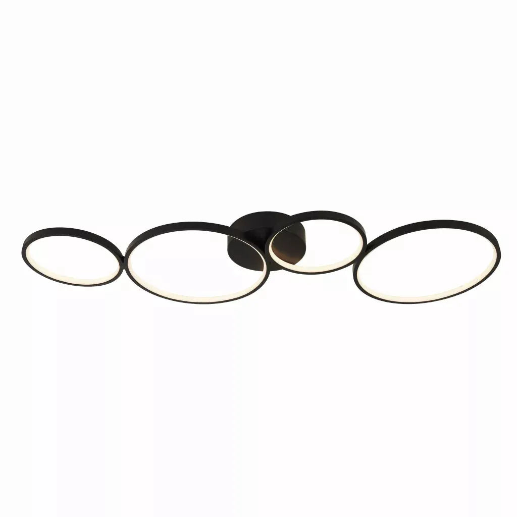 searchlight ceiling lights Cirque 4Lt Ring Flush - Black Metal - Ceiling Lights searchlight ceiling lights Cirque 4Lt Ring Flush - Black Metal Ceiling Lights