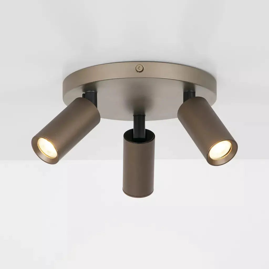 searchlight spots Ciara Mini Triple GU10 Spotlight, Bronze - searchlight spots Ciara Mini Triple GU10 Spotlight, Bronze
