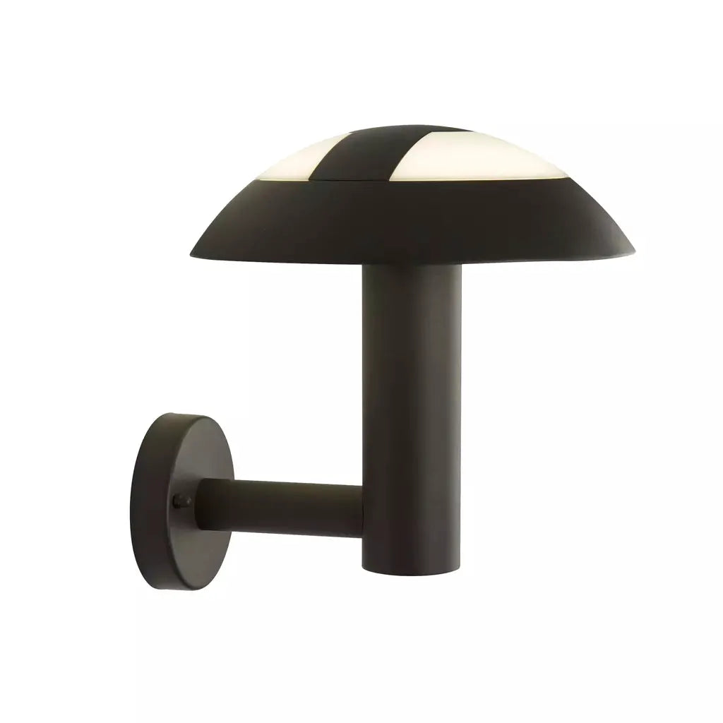 outdoor walllights Mushroom Outdoor Wall Light- Grey Metal & Opal Polycarbonate - outdoor walllights Mushroom Outdoor Wall Light- Grey Metal & Opal Polycarbonate