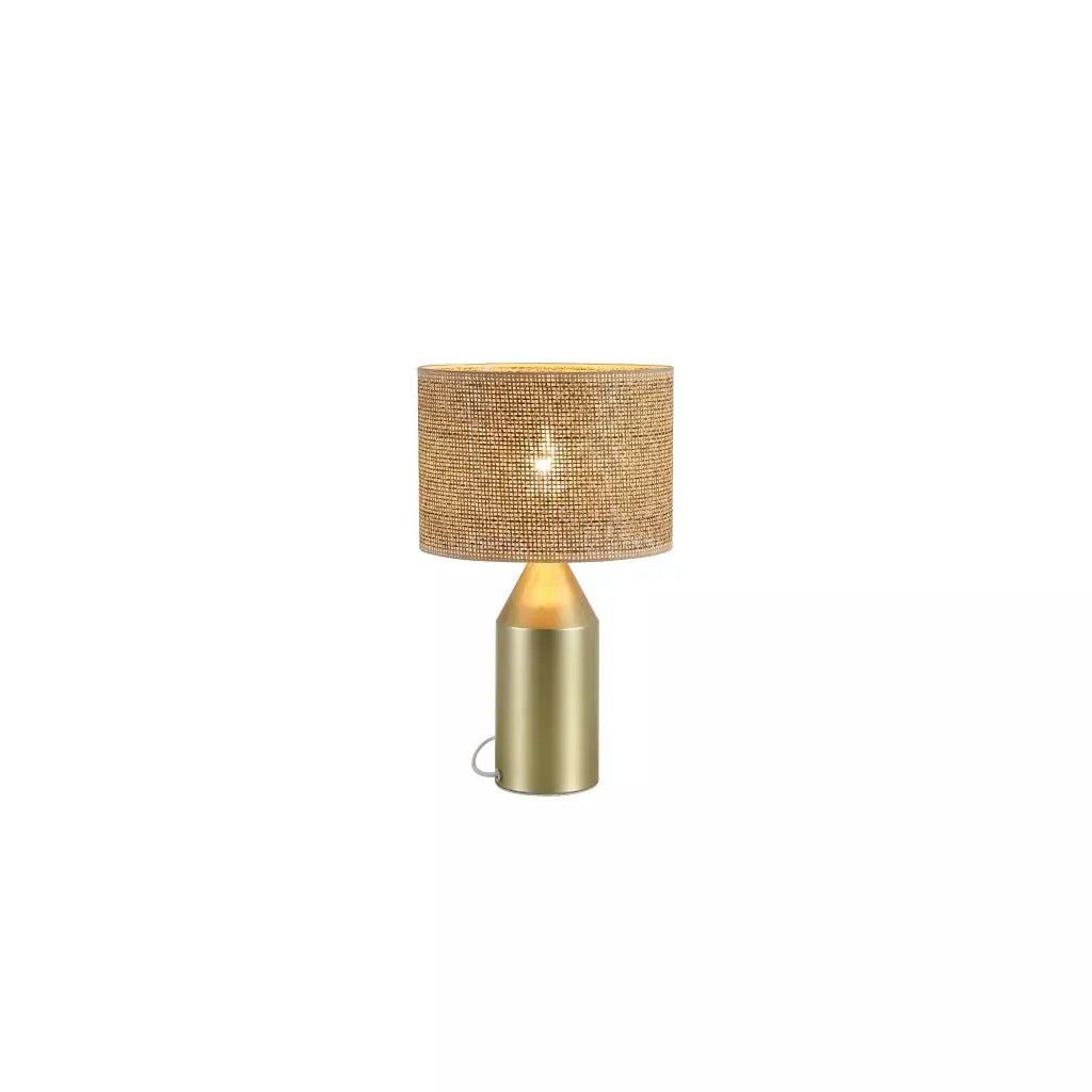 searchlight table lamps Pheobe 1Lt Table Lamp, Gold Metal with Rattan Shade - searchlight table lamps Pheobe 1Lt Table Lamp, Gold Metal with Rattan Shade