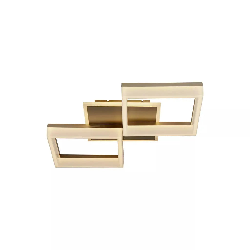 Searchlight Fence LED Flush, Gold - Ceiling Lights Searchlight Fence LED Flush, Gold Ceiling Lights