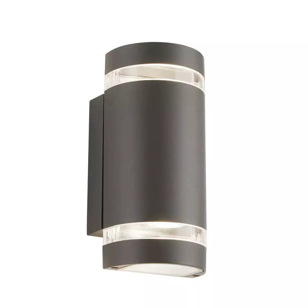 outdoor walllights Sheffield Outdoor 2Lt Wall Light - Grey, Glass & Polycarb - outdoor walllights Sheffield Outdoor 2Lt Wall Light - Grey, Glass & Polycarb
