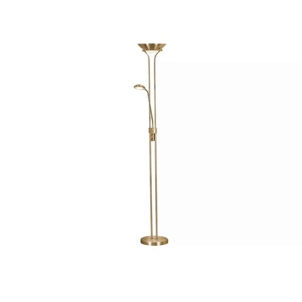Searchlight Table Lamps Mother & Child LED Dimmable Floor Lamp - Satin Brass - Floor Lamps Searchlight Table Lamps Mother & Child LED Dimmable Floor Lamp - Satin Brass Floor Lamps