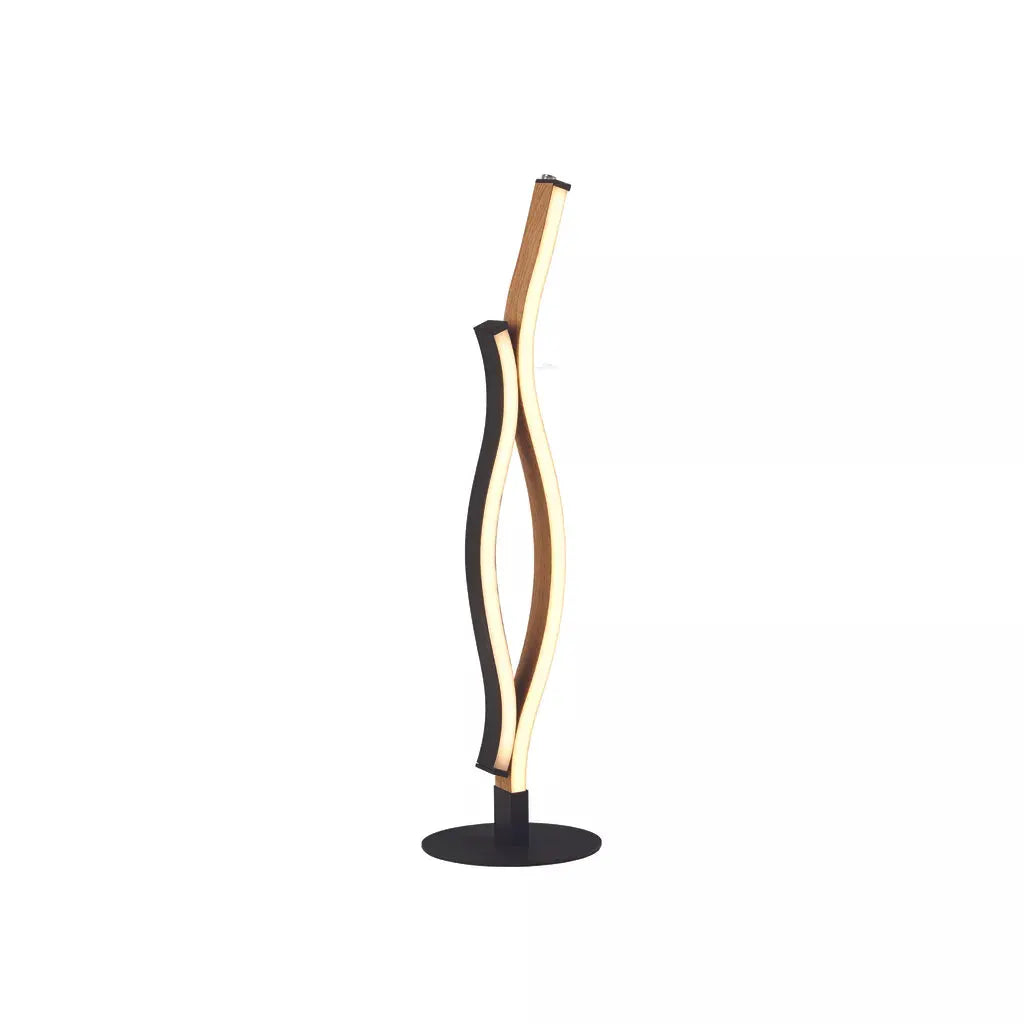 searchlight table lamps Bloom Table Lamp - Black Metal & Wood Effect - searchlight table lamps Bloom Table Lamp - Black Metal & Wood Effect