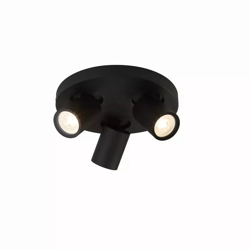 searchlight spots Selene 3 Round IP44 GU10, Sand Black - searchlight spots Selene 3 Round IP44 GU10, Sand Black