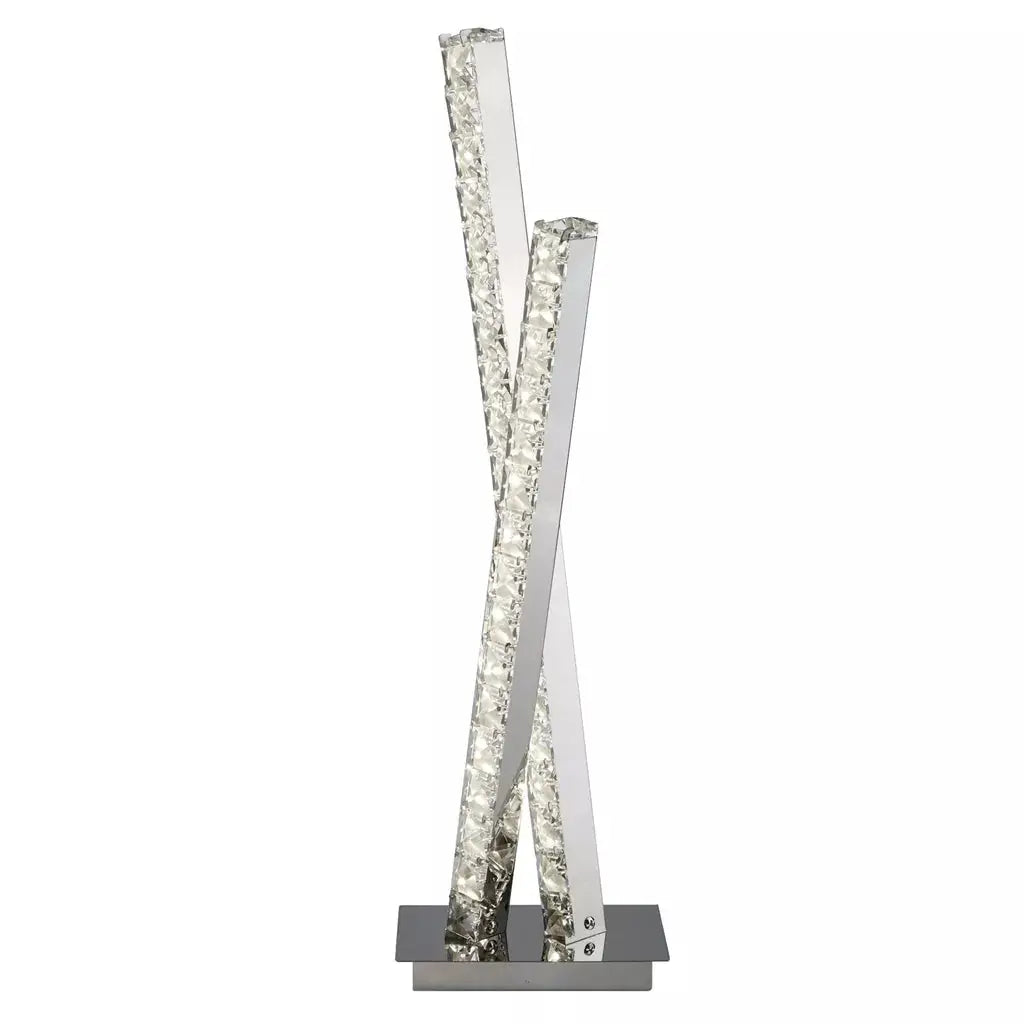 searchlight table lamps Clover 2Lt Table Lamp - Chrome Metal & Clear Crystal - searchlight table lamps Clover 2Lt Table Lamp - Chrome Metal & Clear Crystal