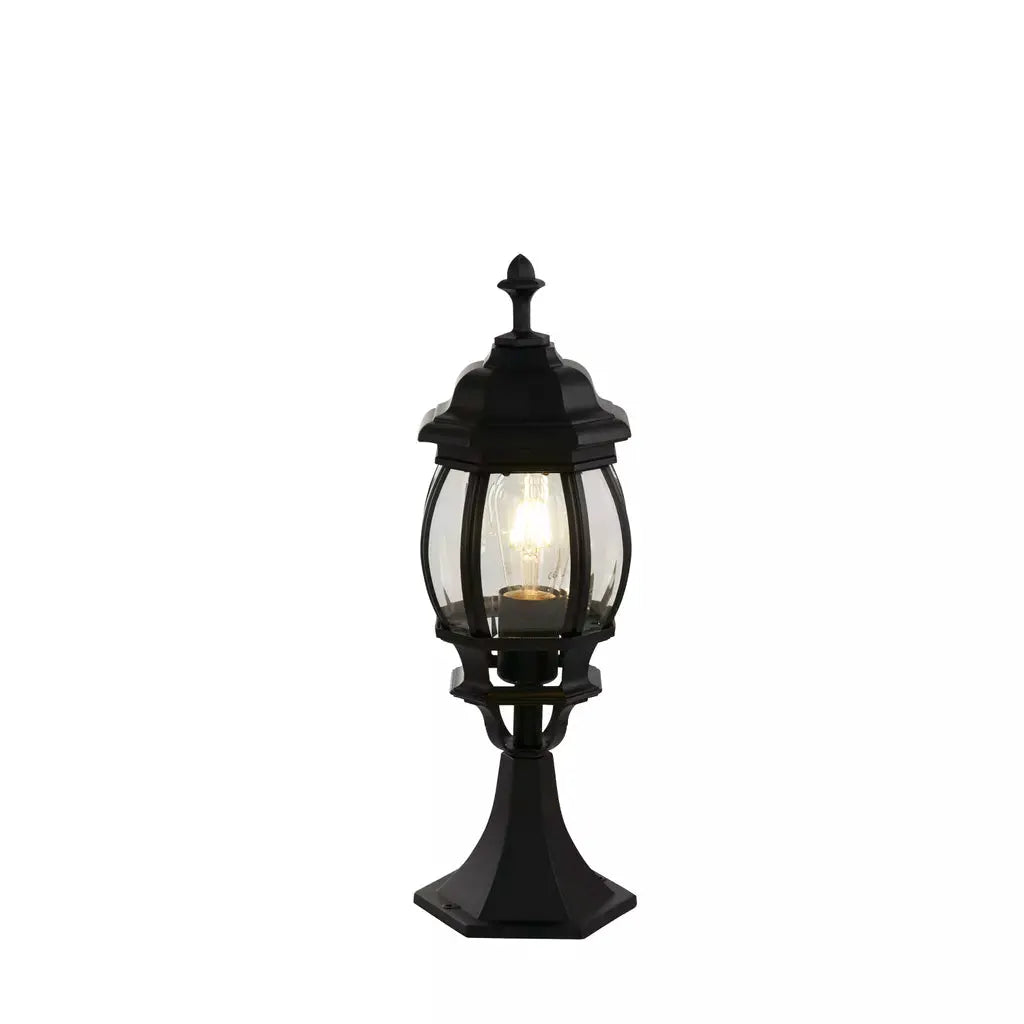 Searchlight Outdoor Bollards Bel Aire Outdoor Post 500mm, Black with Clear Glass - Searchlight Outdoor Bollards Bel Aire Outdoor Post 500mm, Black with Clear Glass