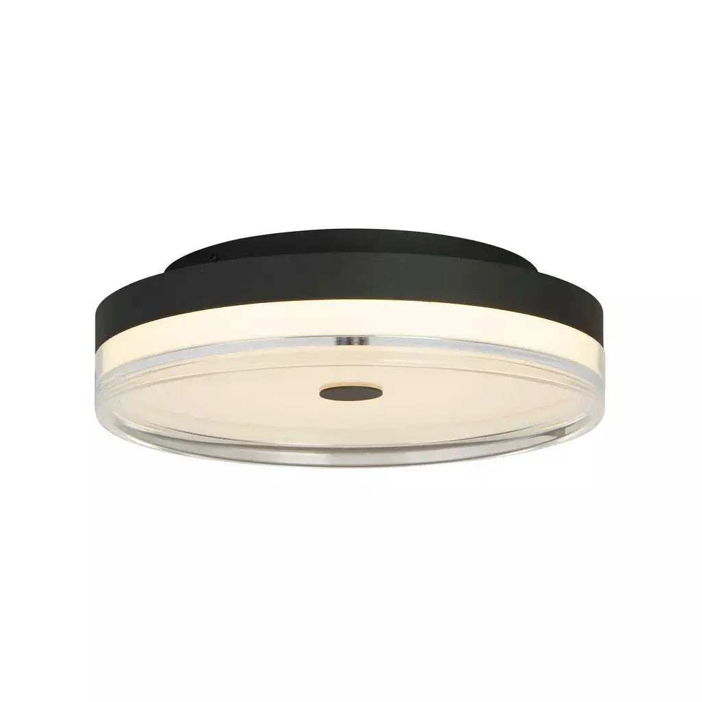 searchlight ceiling lights Cyprus LED Flush, Black Metal and Clear Acrylic - searchlight ceiling lights Cyprus LED Flush, Black Metal and Clear Acrylic