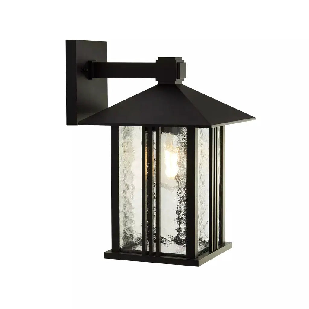 outdoor walllights Venice Outdoor Wall Light - Black & Water Glass, IP44 - outdoor walllights Venice Outdoor Wall Light - Black & Water Glass, IP44