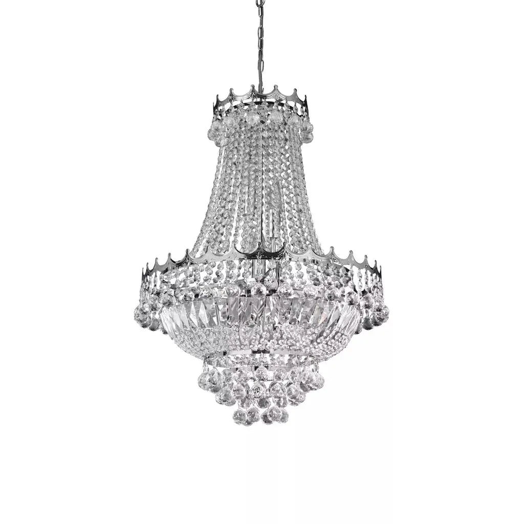 searchlight chandlier Versailles 9Lt Chandelier - Chrome Metal & Crystal - searchlight chandlier Versailles 9Lt Chandelier - Chrome Metal & Crystal