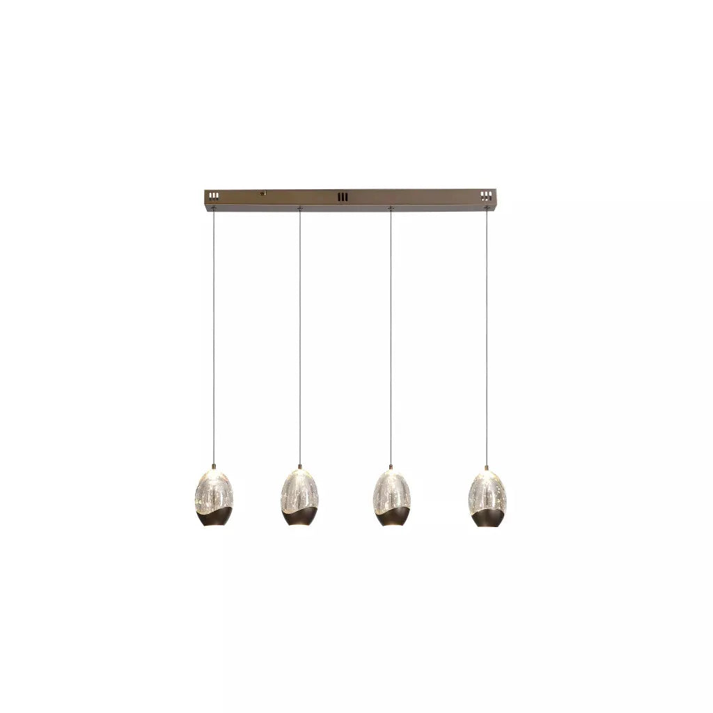 Searchlight Pendant Lights Seeds 4Lt Bar Pendant, Latte Metal with Champagne Glass - Searchlight Pendant Lights Seeds 4Lt Bar Pendant, Latte Metal with Champagne Glass