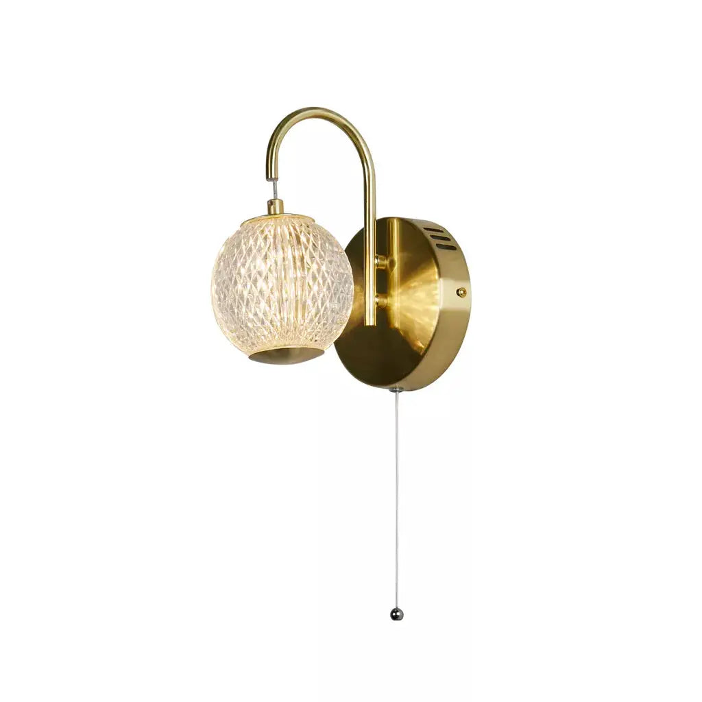 searchlight wall lights Allure Wall Light - Satin Brass Metal & Clear Acrylic - searchlight wall lights Allure Wall Light - Satin Brass Metal & Clear Acrylic