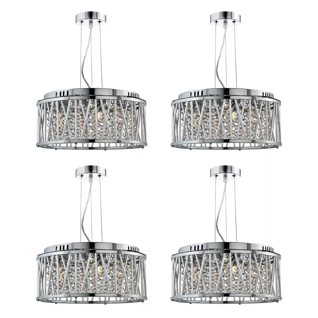Searchlight Pendant Lights Promo Pack of 4 - 8334-4CC - Searchlight Pendant Lights Promo Pack of 4 - 8334-4CC