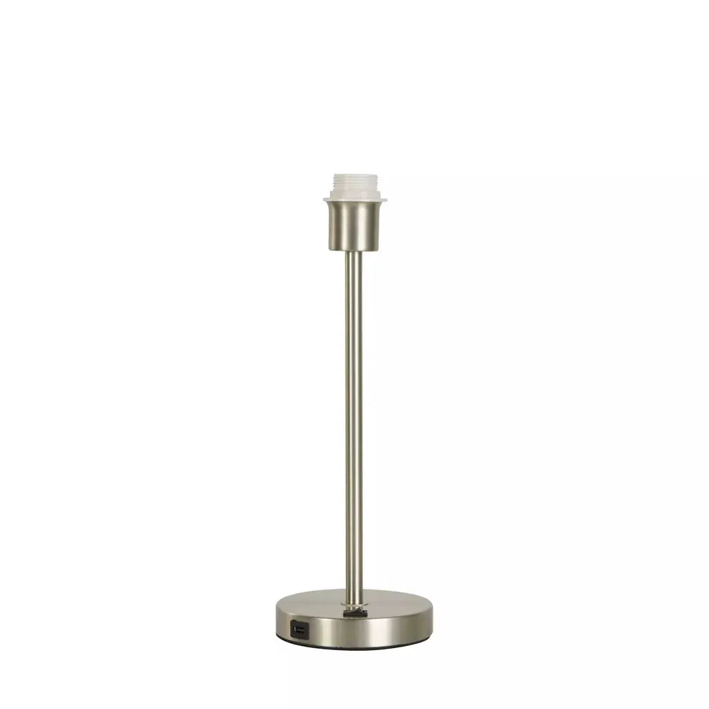 searchlight table lamps Base Only - Finn USB Table Lamp - Satin Nickel Metal - searchlight table lamps Base Only - Finn USB Table Lamp - Satin Nickel Metal