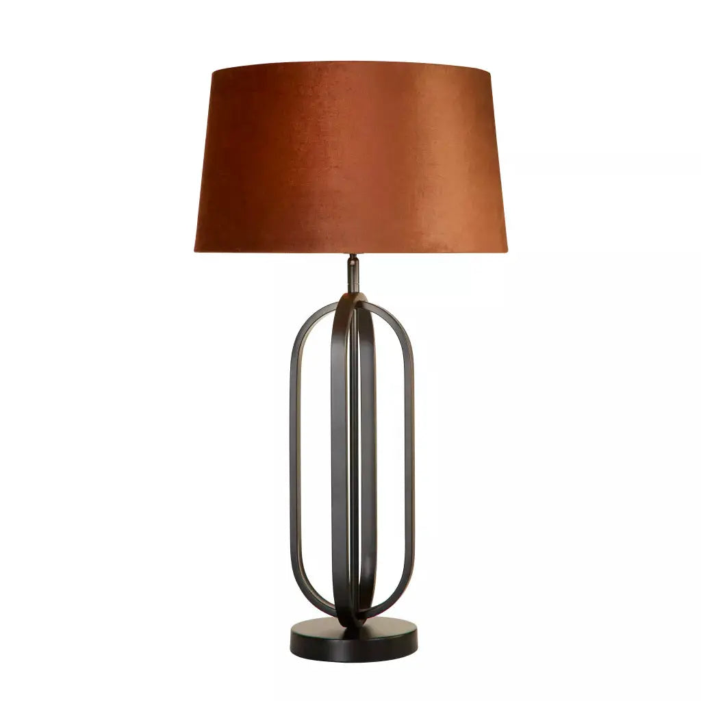 searchlight table lamps Chic Table Lamp - Black Metal with Burnt Orange Shade - searchlight table lamps Chic Table Lamp - Black Metal with Burnt Orange Shade