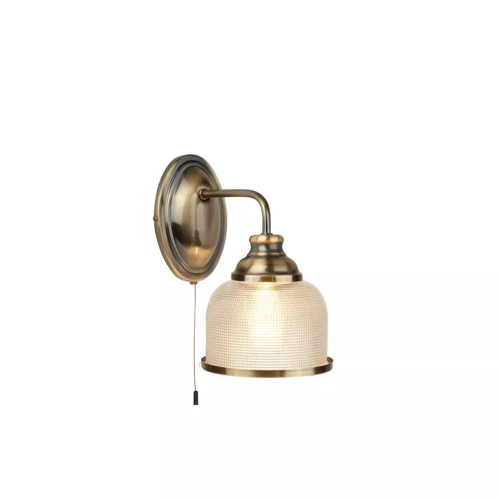 searchlight wall lights Bistro II Wall Light- Antique Brass & Holophane Style Glass - searchlight wall lights Bistro II Wall Light- Antique Brass & Holophane Style Glass