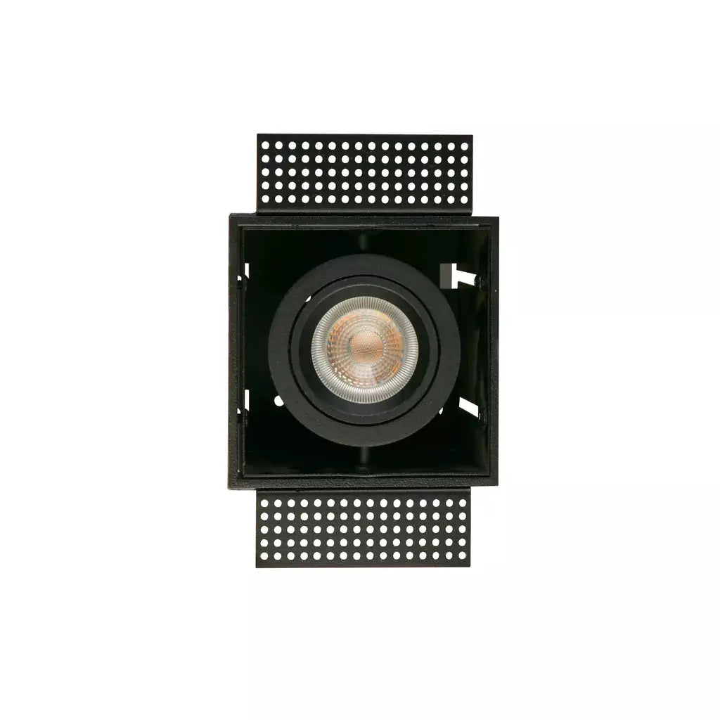 Searchlight Downlights Sablons 1 Square Adjustable Trimless, GU10, Black - Searchlight Downlights Sablons 1 Square Adjustable Trimless, GU10, Black