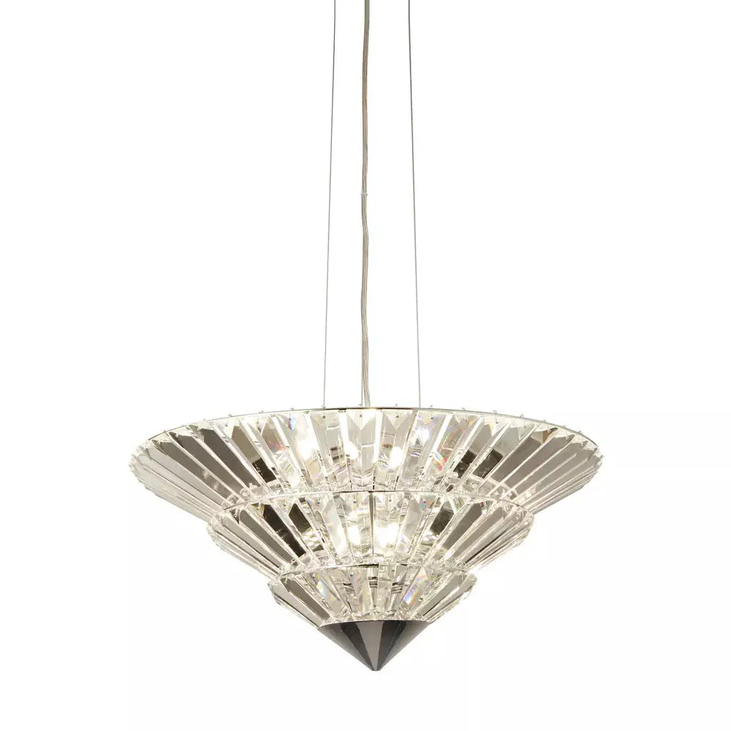 Searchlight Pendant Lights Savannah 8Lt Pendant To Flush - Chrome Metal & Clear Crystal - Searchlight Pendant Lights Savannah 8Lt Pendant To Flush - Chrome Metal & Clear Crystal