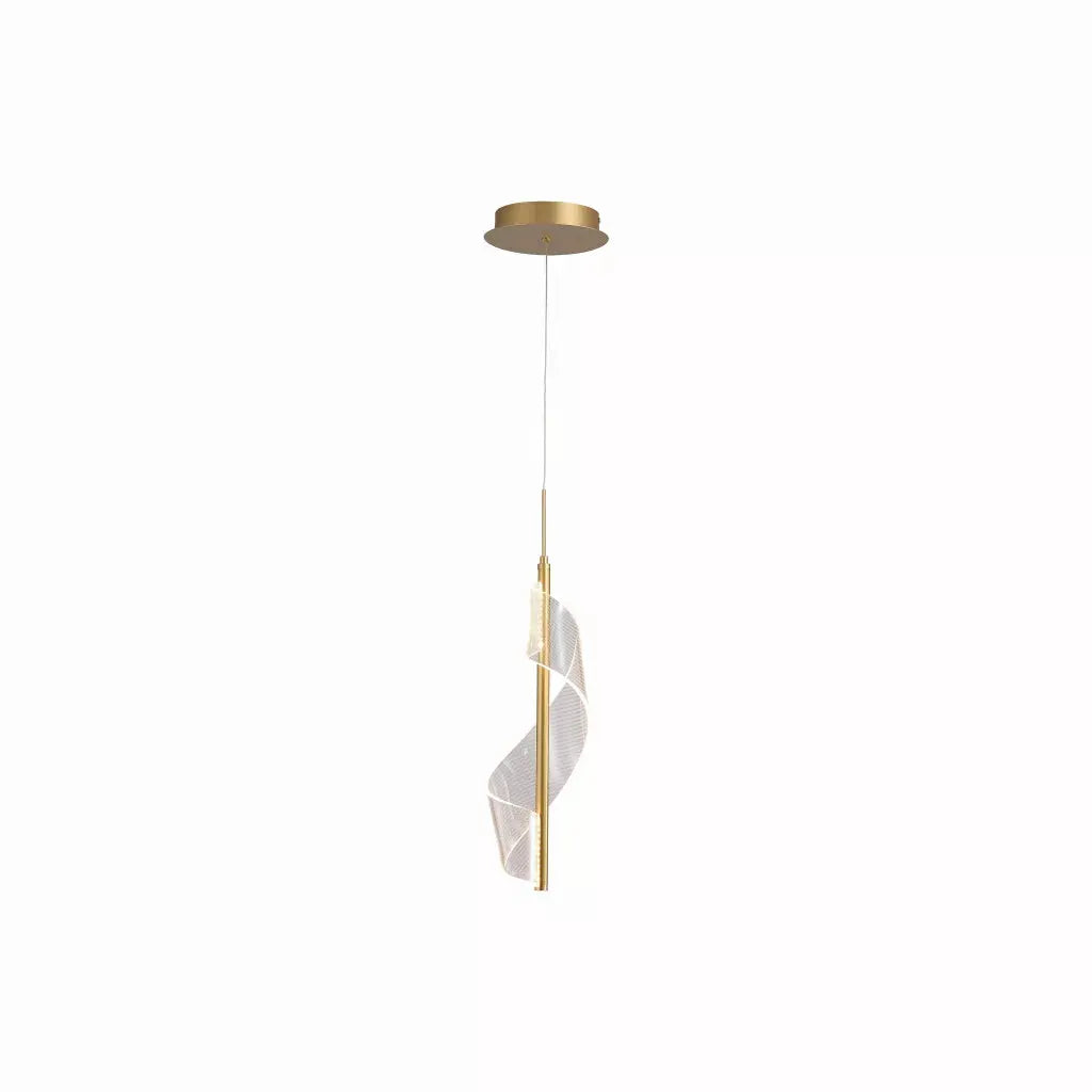 Searchlight Pendant Lights Lux & Belle LED Pendant-Painted Gold Metal & Clear Acrylic - Searchlight Pendant Lights Lux & Belle LED Pendant-Painted Gold Metal & Clear Acrylic
