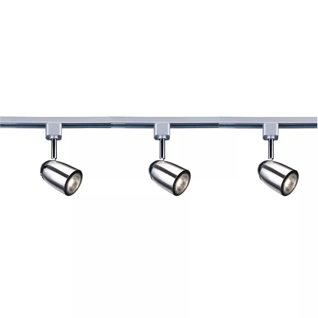 searchlight spots Track & Spot Pack- 3 Silver Heads, 1m Track, 2 Way Connector - searchlight spots Track & Spot Pack- 3 Silver Heads, 1m Track, 2 Way Connector
