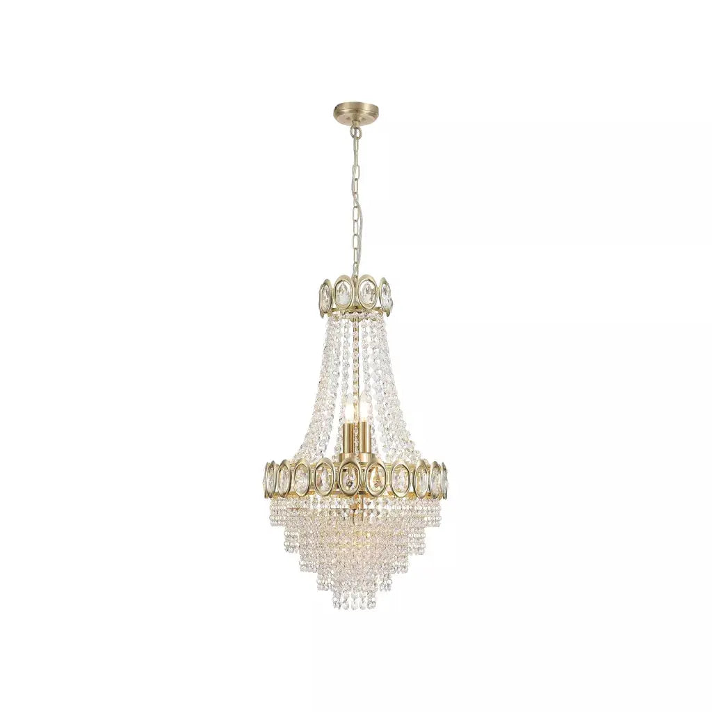 Searchlight Pendant Lights Louis Phillipe 6Lt Pendant Lamp, Satin Brass with Clear crys - Searchlight Pendant Lights Louis Phillipe 6Lt Pendant Lamp, Satin Brass with Clear crys