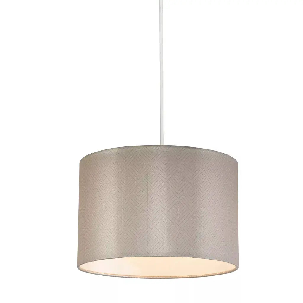Searchlight Pendant Lights Geo Print Pendant Shade Blush and Grey - Searchlight Pendant Lights Geo Print Pendant Shade Blush and Grey