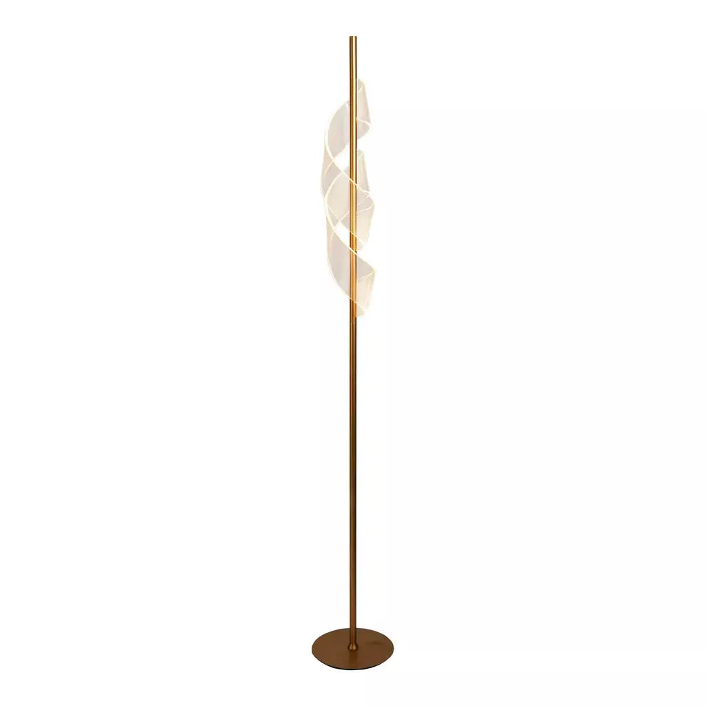 Searchlight Table Lamps Lux & Belle LED Floor Lamp-Painted Gold Metal & Clear Acryl - Floor Lamps Searchlight Table Lamps Lux & Belle LED Floor Lamp-Painted Gold Metal & Clear Acryl Floor Lamps