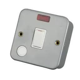 pvc back boxes Scolmore Click Essentials 20A DP Switch with Neon Metal Clad - pvc back boxes Scolmore Click Essentials 20A DP Switch with Neon Metal Clad
