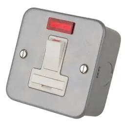 pvc back boxes LGA Selectric - 13A DP Switched Fused Spur with Neon Metal Clad - pvc back boxes LGA Selectric - 13A DP Switched Fused Spur with Neon Metal Clad