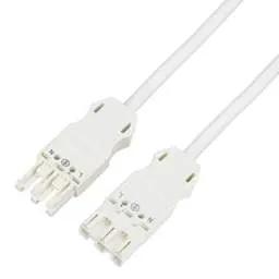 cieling rose Wago WINSTA MIDI 250V 5m 3 Pole Socket to Plug Lead White - cieling rose Wago WINSTA MIDI 250V 5m 3 Pole Socket to Plug Lead White