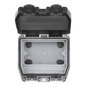 Saxby Electrical Weatherproof 2G Empty Enclosure - Saxby Electrical Weatherproof 2G Empty Enclosure