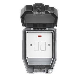 Saxby Electrical Weatherproof 13A Switched Fused Spur Unit with Neon - Saxby Electrical Weatherproof 13A Switched Fused Spur Unit with Neon