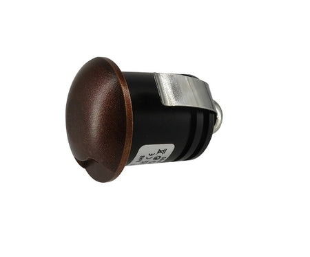 Bronze recessed LED light fitting for home or business electrical lighting