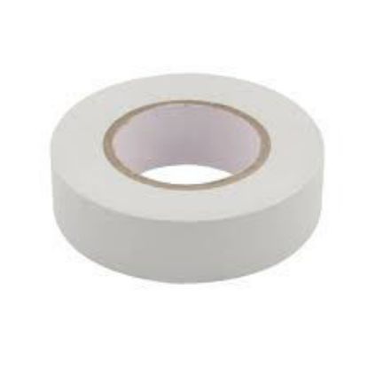 White electrical insulation tape roll for wiring and electrical applications