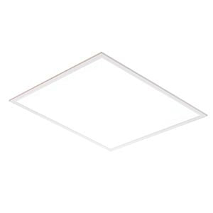 LED ceiling panel light with slim white frame for modern indoor lighting