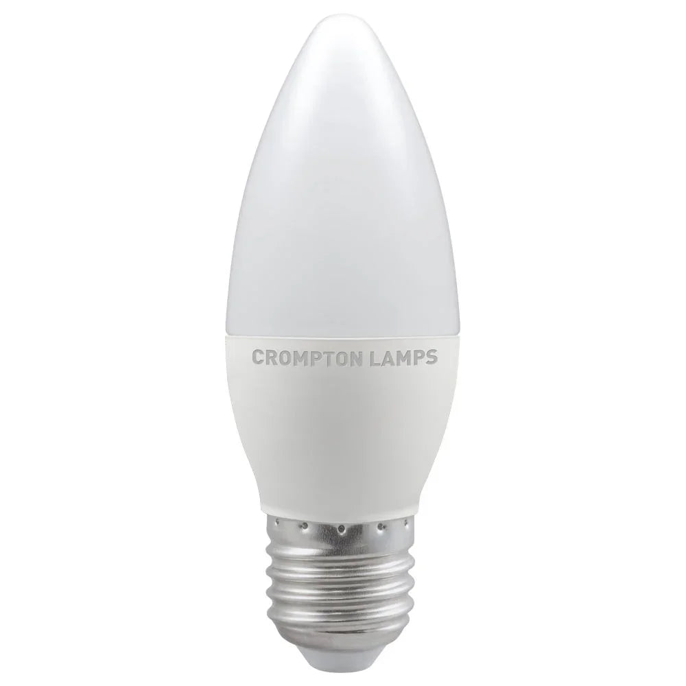 LED candle bulb with screw base, energy-efficient lighting for UK homes and businesses