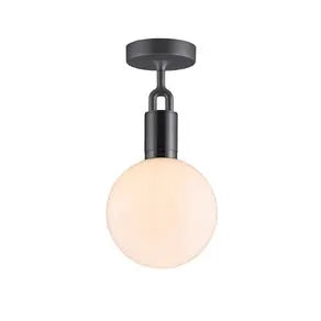 buster and punch Buster + Punch Forked Gunmetal/glass opal Ø 20cm - buster and punch Buster + Punch Forked Gunmetal/glass opal Ø 20cm