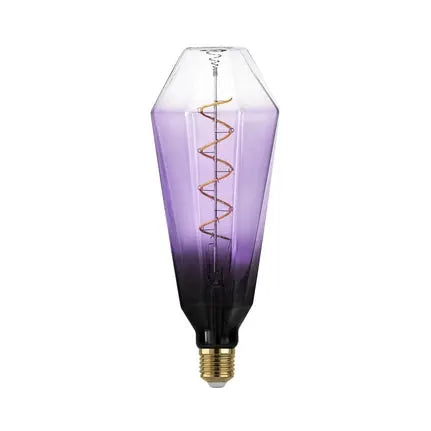 E27 LED bulb 4W T100 1,800K filament purple dimmable